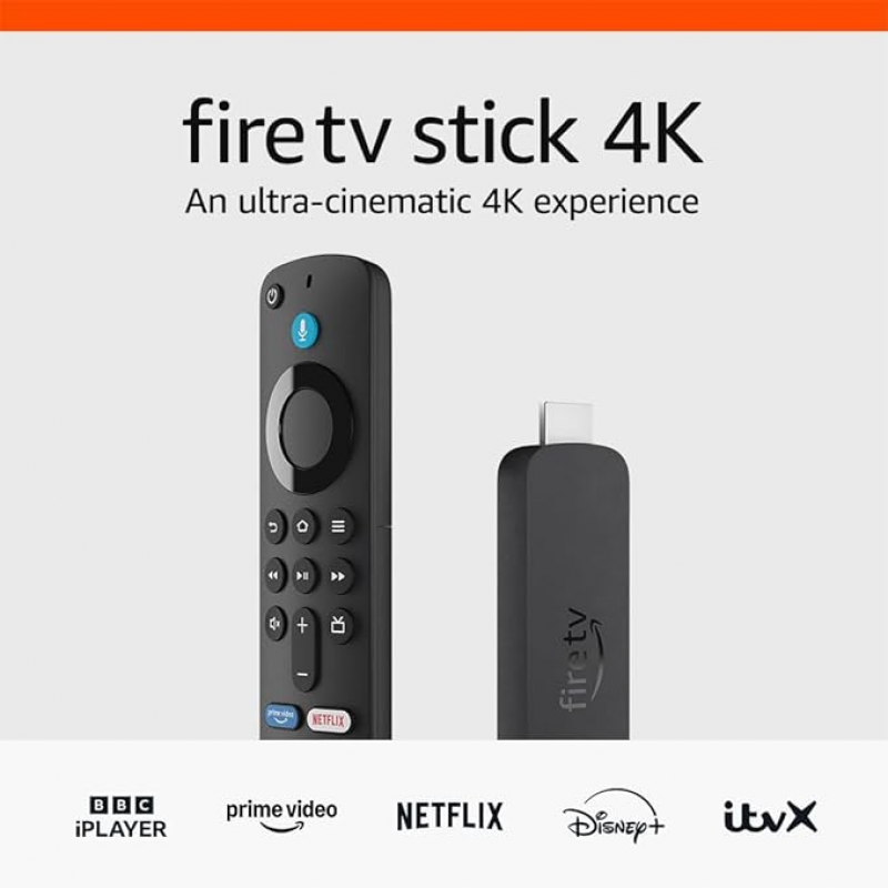 Amazon Fire TV Stick 4K streaming device (Wi-Fi 6, 2024)