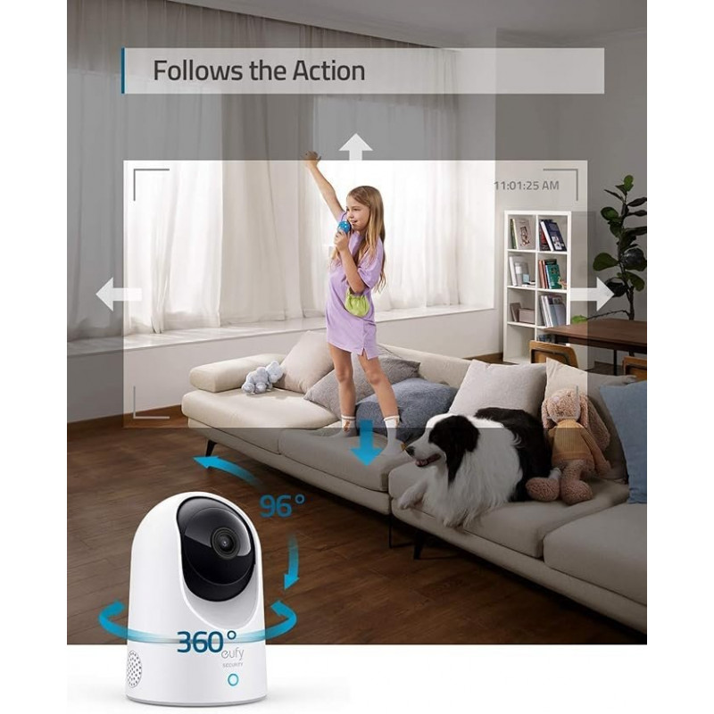 Eufy Indoor Cam E220(P24) 2K Pan and Tilt Home Security Indoor Camera