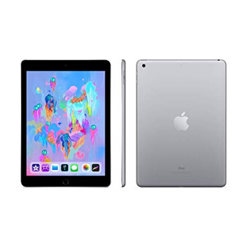 Renewed - Apple iPad 6th Generation (2018, 9.7-inch, Wi-Fi, 32 GB) - Space Grey