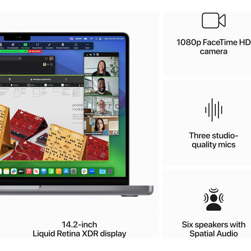 Apple Macbook Pro Laptop 2023 (M3, 8‑core CPU, 10‑core GPU: 14.2-inch Liquid Retina XDR display, 8GB Ram, 512GB SSD) - Space Gray