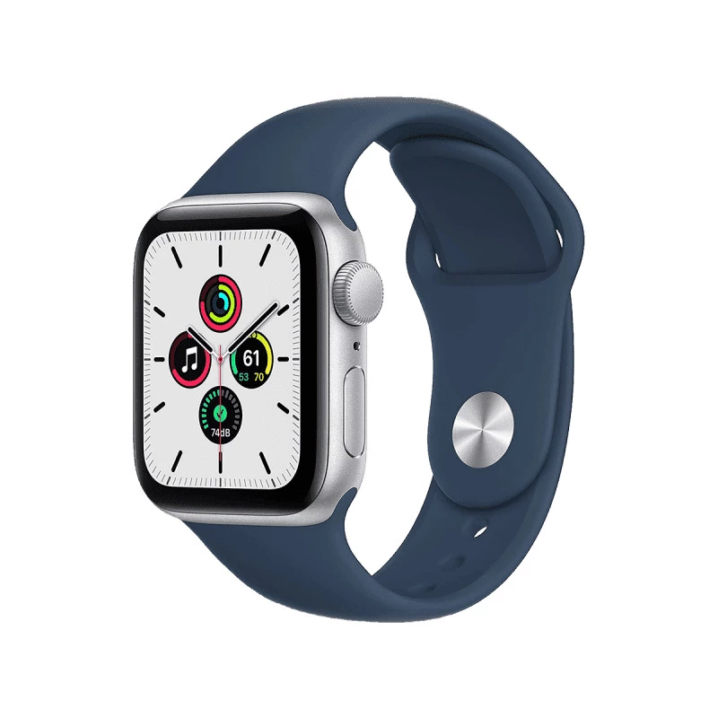 Apple Watch SE (GPS, 40mm) - Silver Aluminium with Sports Band - Abyss Blue