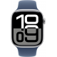 Apple Watch Series 10 (GPS, 46mm) - Silver Aluminium Case with S/M Denim Band