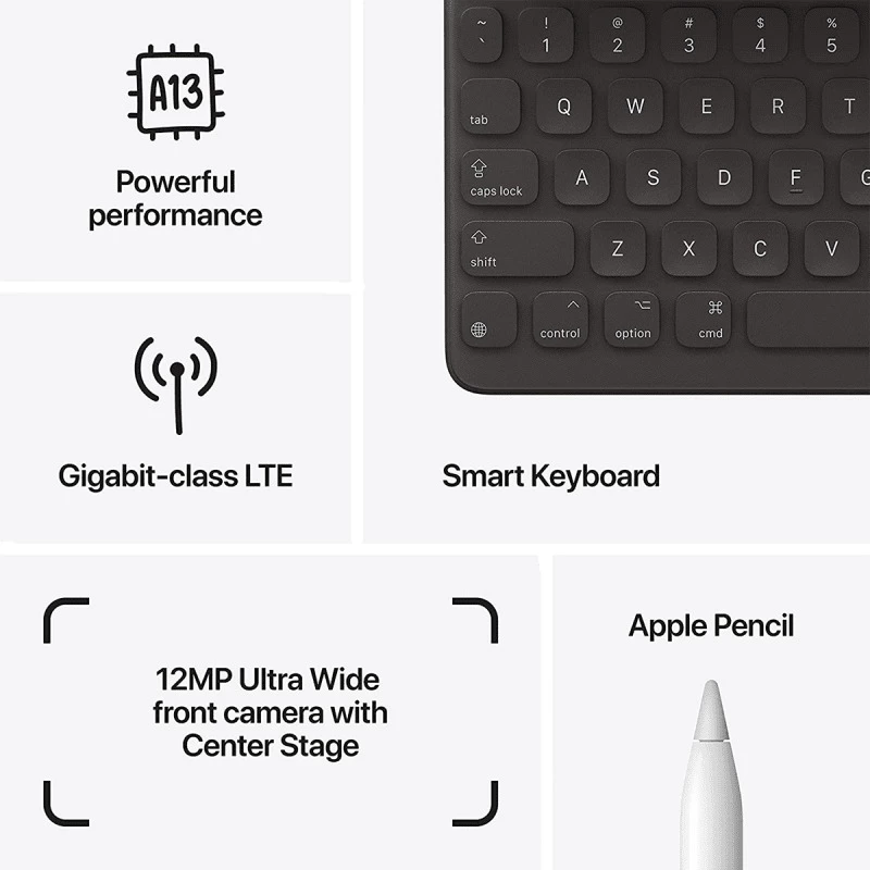 Apple 10.2" iPad 9th Generation (Wi-Fi + Cellular, 64GB) - Silver