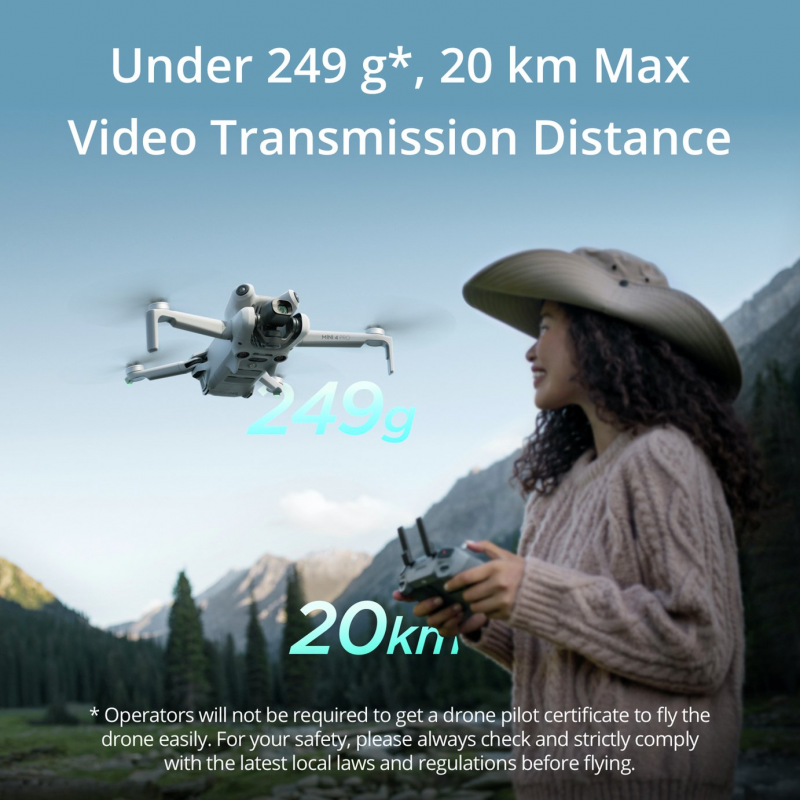 DJI Mini 4 Pro Fly More Combo with DJI RC 2, 47 Minutes Flight Time