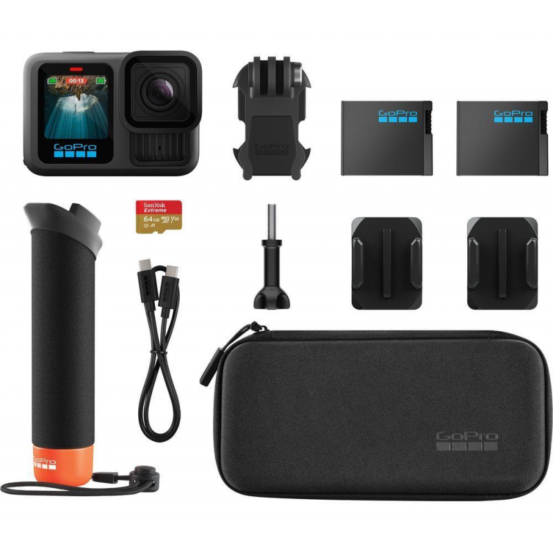 GOPRO HERO13 Black 4K Ultra HD Action Camera & Accessories Bundle - Black