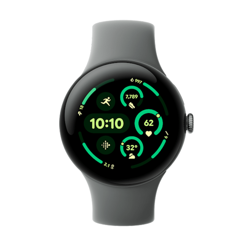 Google Pixel Watch 3 Wi-Fi (45mm) - Matte Hazel Aluminium Case/Hazel Active Band