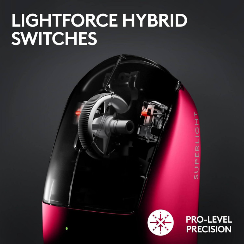 Logitech G PRO X Superlight 2 Lightspeed Wireless Gaming Mouse - Magenta