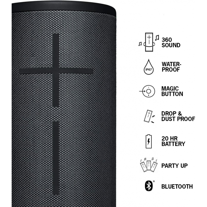 Logitech Ultimate Ears MegaBoom 3 Bluetooth Speaker - Black