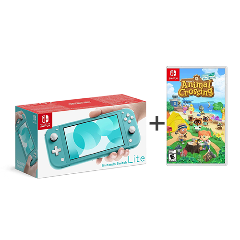 Nintendo Switch Lite Animal Crossing Bundle - Turquoise