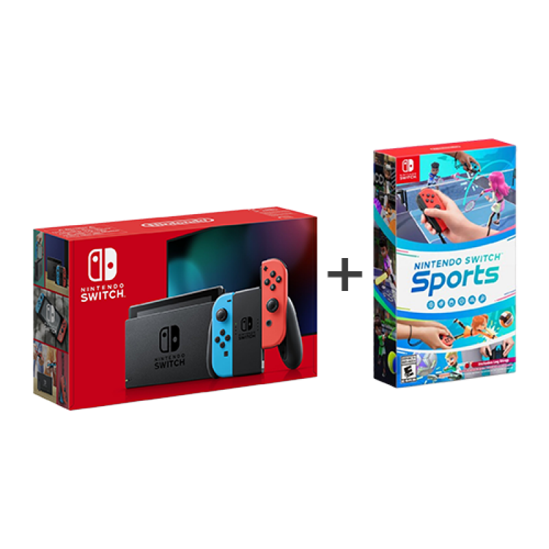 Nintendo Switch Neon Console & Nintendo Switch Sports Bundle