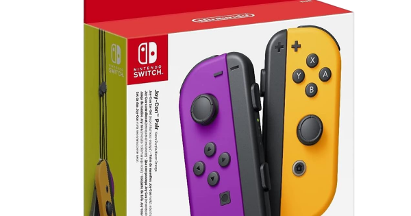 Nintendo Switch Joy-Con store Pair, Neon Purple and Neon Orange