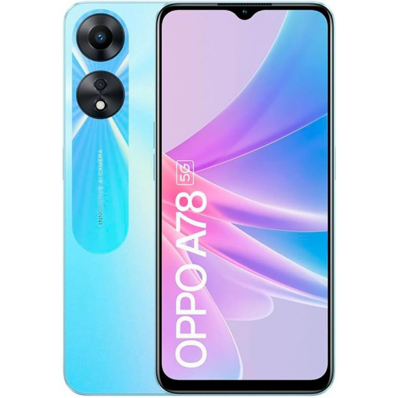 Oppo A78 5G Smartphone (4GB+128GB) - Glowing Blue