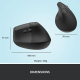 Logitech Lift Vertical Ergonomic Mouse, Wireless - Black