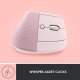 Logitech Lift Vertical Ergonomic Mouse, Wireless - Rose