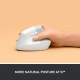 Logitech Lift Vertical Ergonomic Mouse, Wireless - White