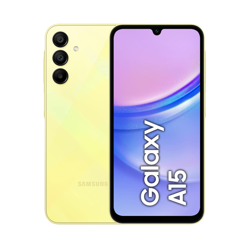 Samsung Galaxy A15 4G Smartphone (4+128GB, Dual Sim) - Yellow