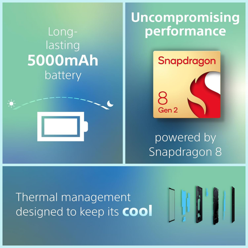 Sony Xperia 5 V 5G Smartphone (Dual-Sim, 8+256GB) - Platinum