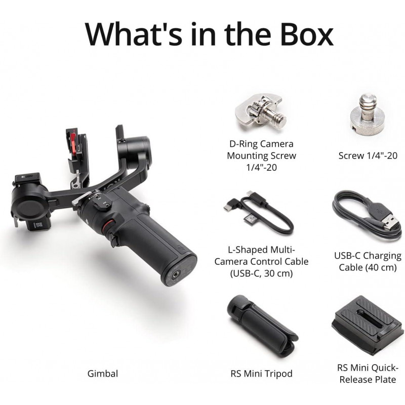 DJI RS 3 Mini, 3-Axis Mirrorless Gimbal Lightweight Stabilizer