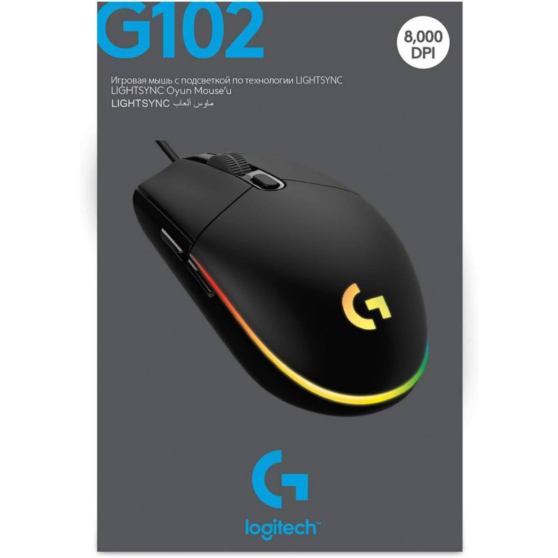 Logitech Gaming Mouse G102 LIGHTSYNC – Black