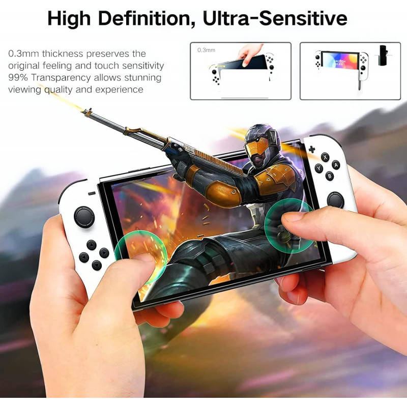 3 Pack - Tempered Glass Screen Protector For Nintendo Switch OLED