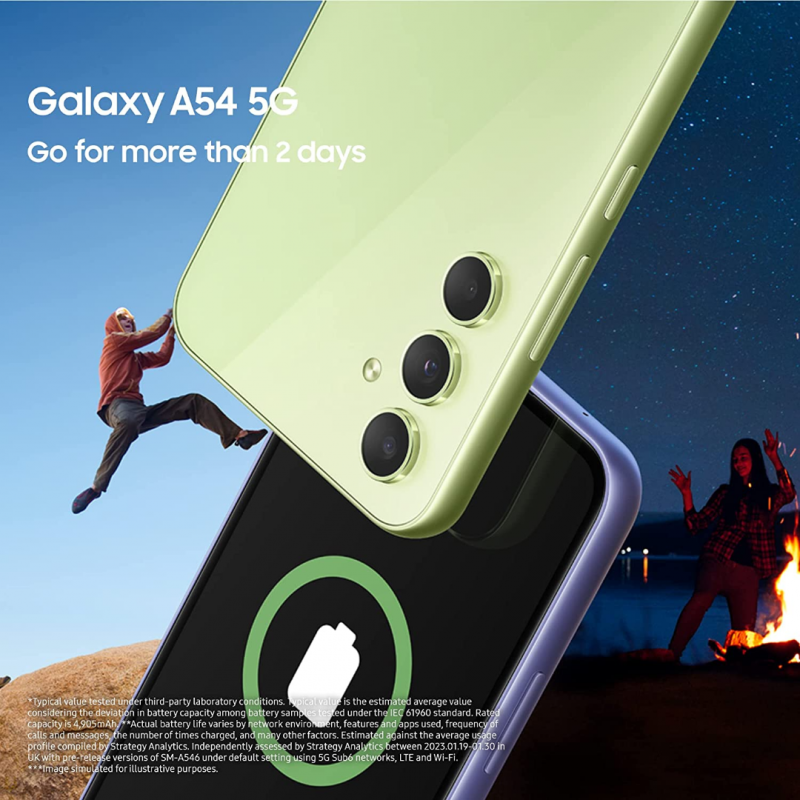 Samsung Galaxy A54 5G Smartphone (Dual-SIMs, 8+128GB) - Lime