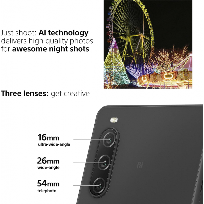 Sony Xperia 10 V 5G (8GB + 128GB) Smartphone - Black