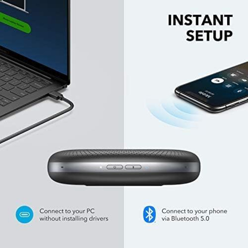 Anker PowerConf Bluetooth Speakerphone - Black