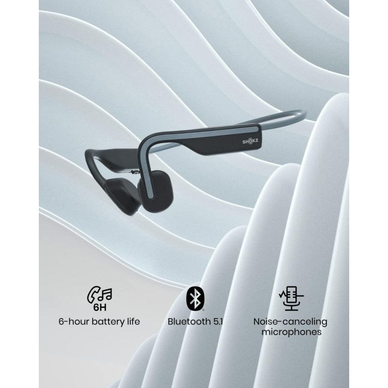 SHOKZ OpenMove Bone Conduction Headphones - Grey