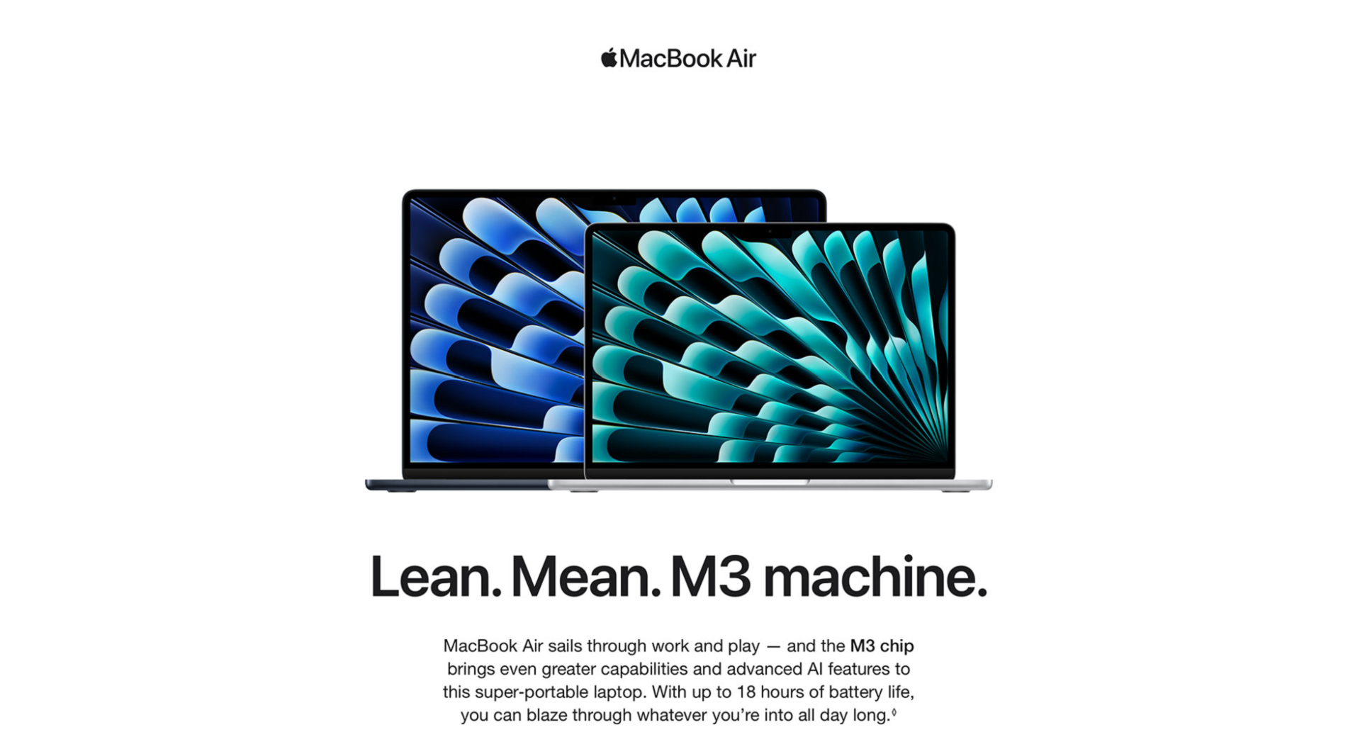 Dealmonday Apple MacBook Air 2024 (13.6inch, M3, 8GB + 256GB SSD